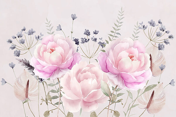 Pittura ad acquerello di fiori Pittura ad acquerello di fiori