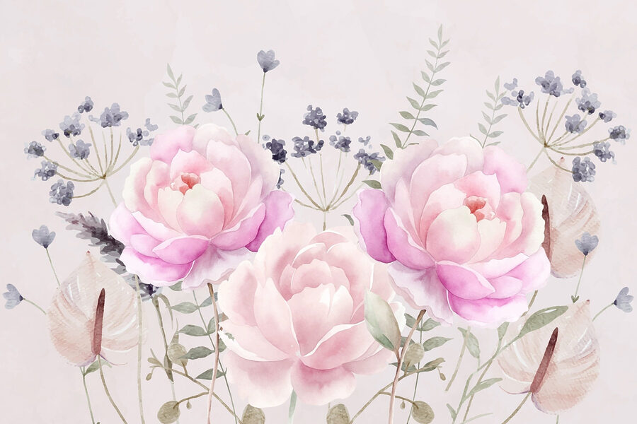 Pittura ad acquerello di fiori Pittura ad acquerello di fiori