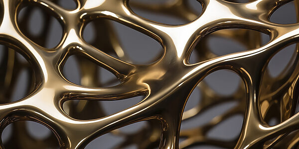 Intricata rete di linee metalliche Intricata rete di linee metalliche