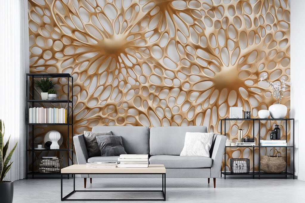 Intricate organic patterns in soft hues