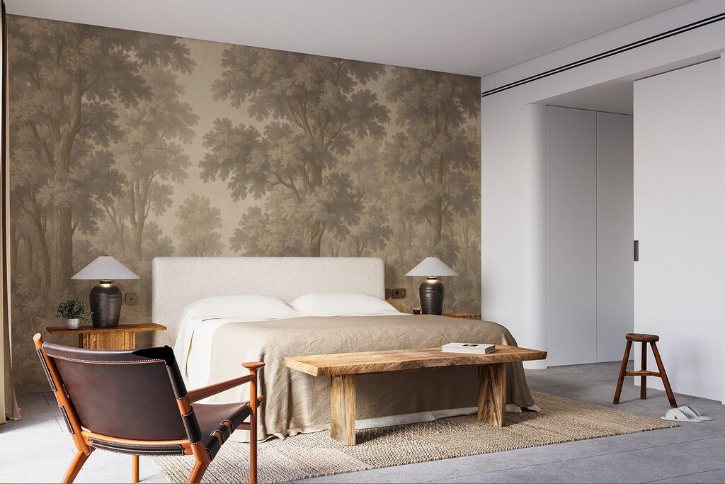 Landscape with trees and a river