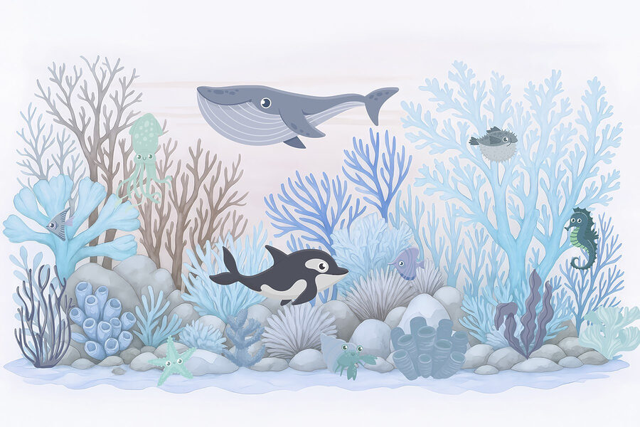 Cartone animato di un animale marino