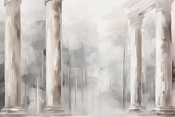 Pittura di un edificio con colonne Pittura di un edificio con colonne