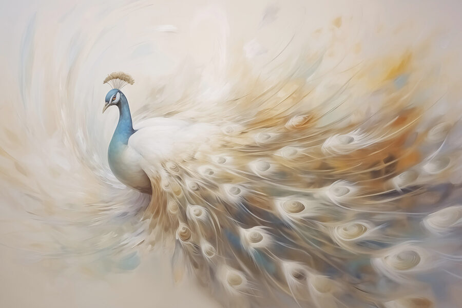 Pittura di un pavone