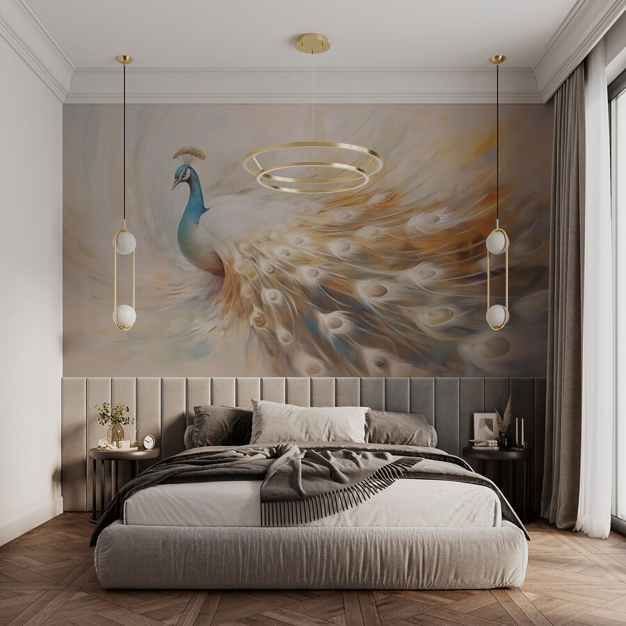 Pittura di un pavone