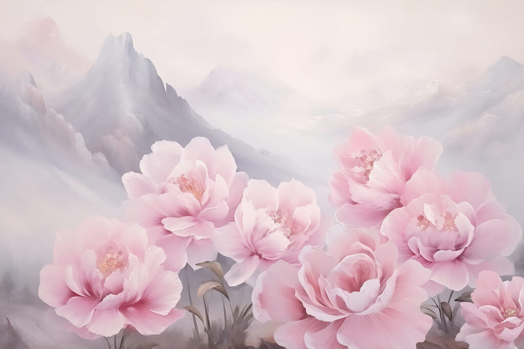 Pittura di fiori rosa Pittura di fiori rosa