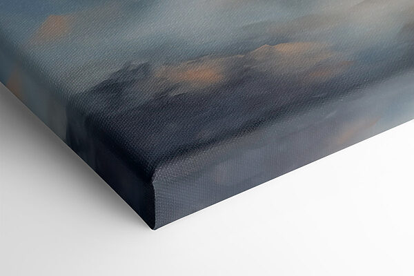 Mountain range with clouds