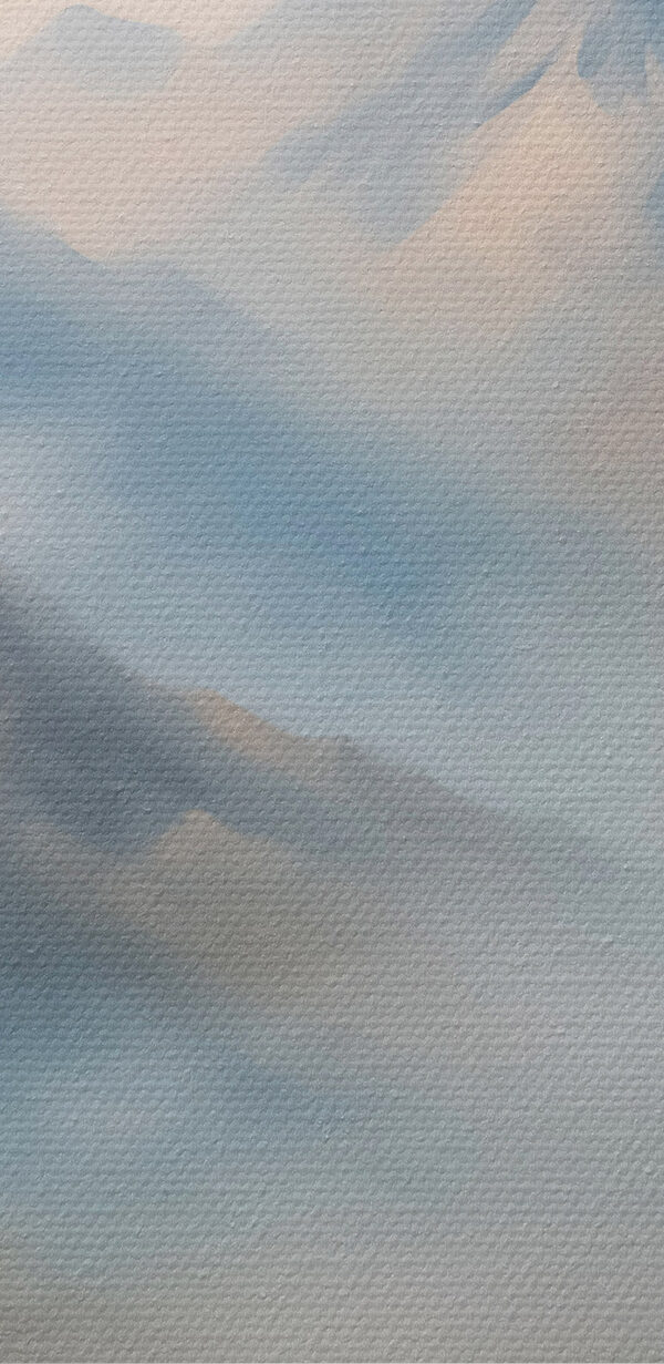 Mountain range with clouds