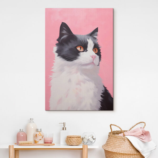 Quadri Gatto bianco e nero con gli occhi arancioni (COD: s44140) Quadri Quadri Gatto bianco e nero con gli occhi arancioni (COD: s44140)