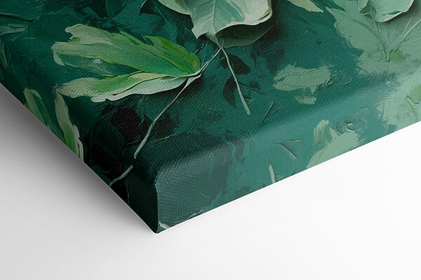 Painting of leaves on a wall