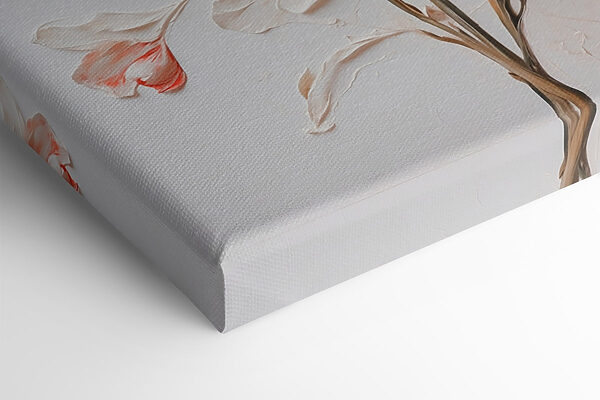 Painting of flowers on a white surface Painting of flowers on a white surface