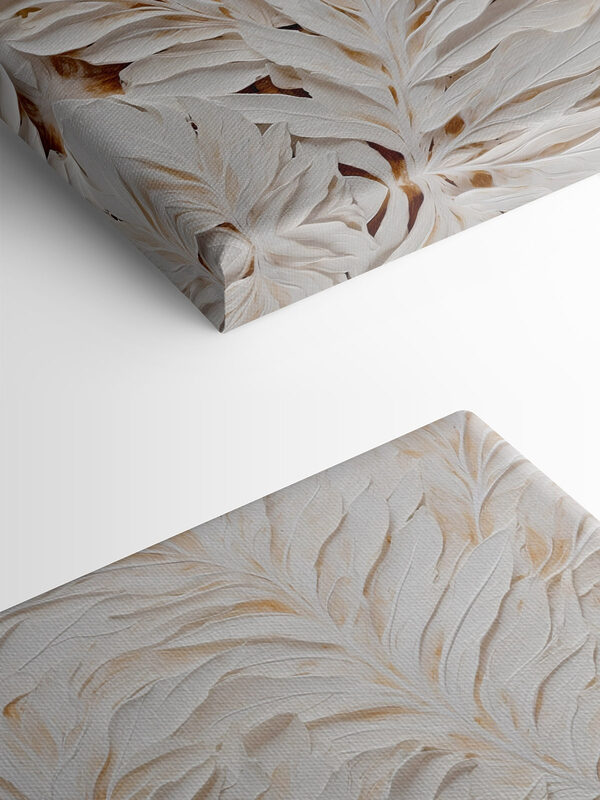 White and brown leaf pattern