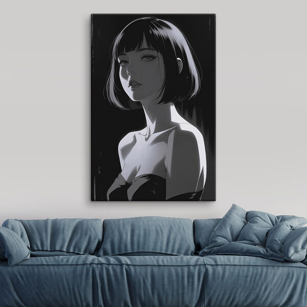 Woman with short hair Woman with short hair