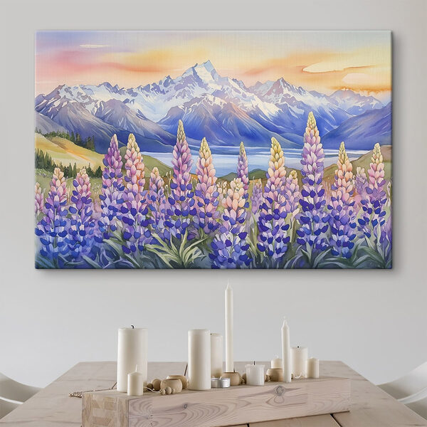 Quadri Dipinto di fiori e montagne (COD: s44146) Quadri Quadri Dipinto di fiori e montagne (COD: s44146)