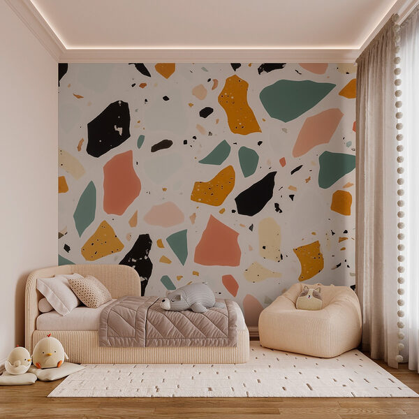 Superficie strutturata con frammenti colorati. Superficie strutturata con frammenti colorati.