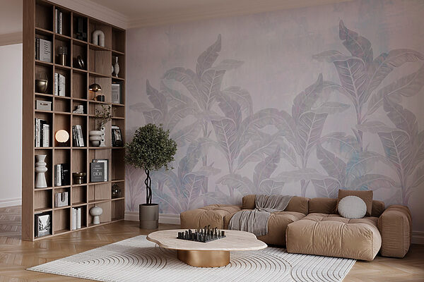 Delicate leaves in soft hues