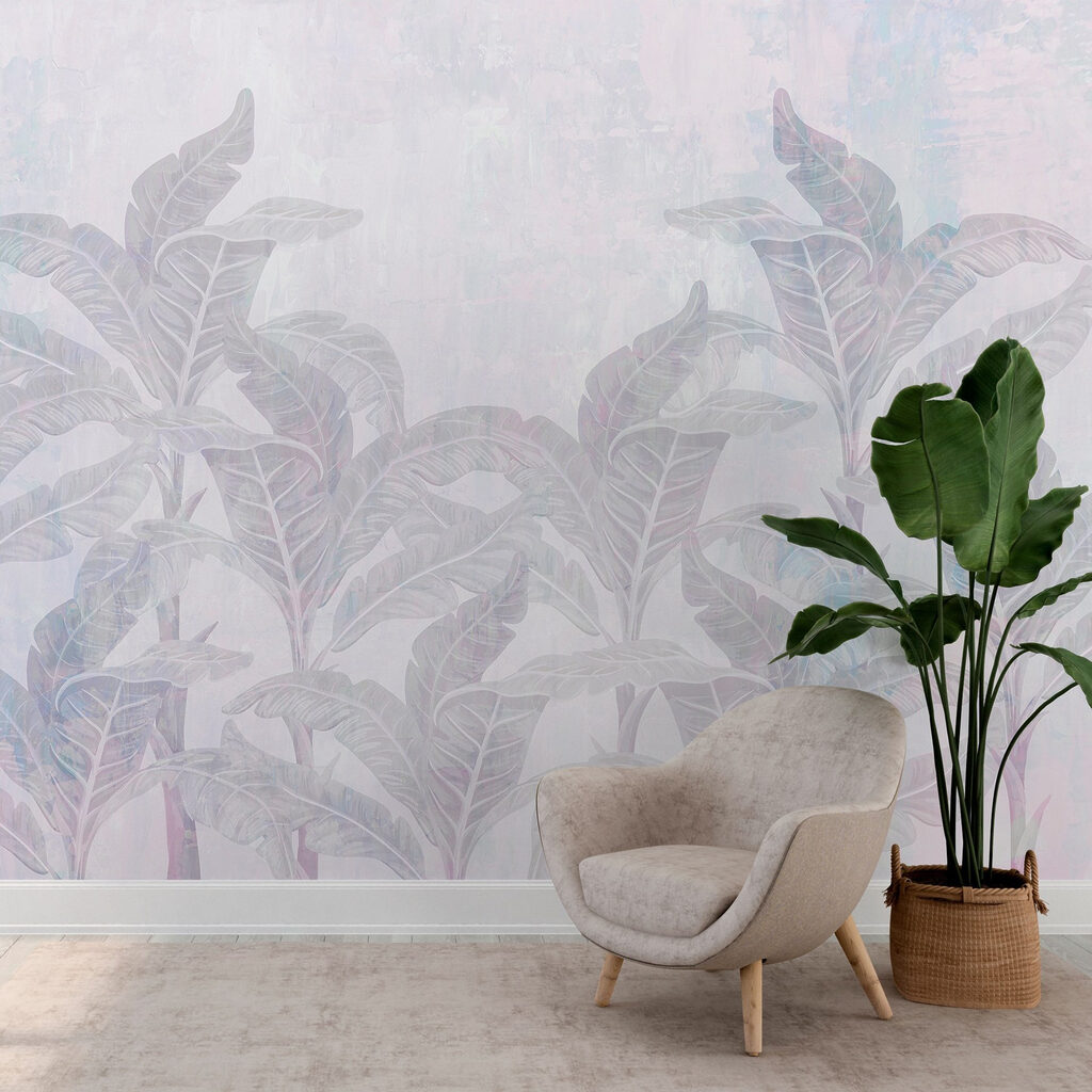 Delicate leaves in soft hues