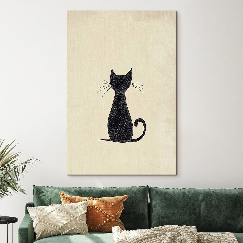 Black cat with whiskers Black cat with whiskers