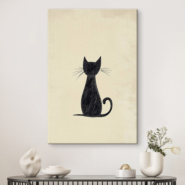 Black cat with whiskers Black cat with whiskers