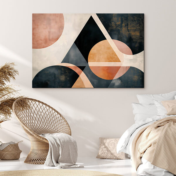 Forme geometriche nere e arancioni Quadri Forme geometriche nere e arancioni