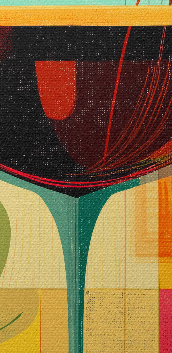 Colorful art of a martini glass Colorful art of a martini glass