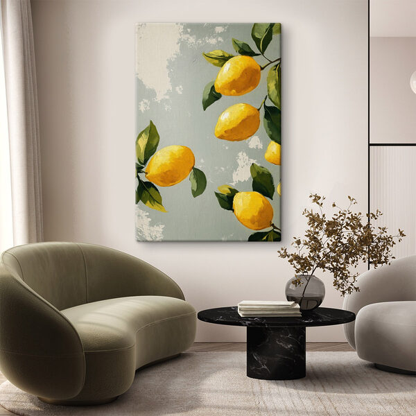 Quadri Quadri Dipinto raffigurante dei limoni su un albero (COD: s44184)