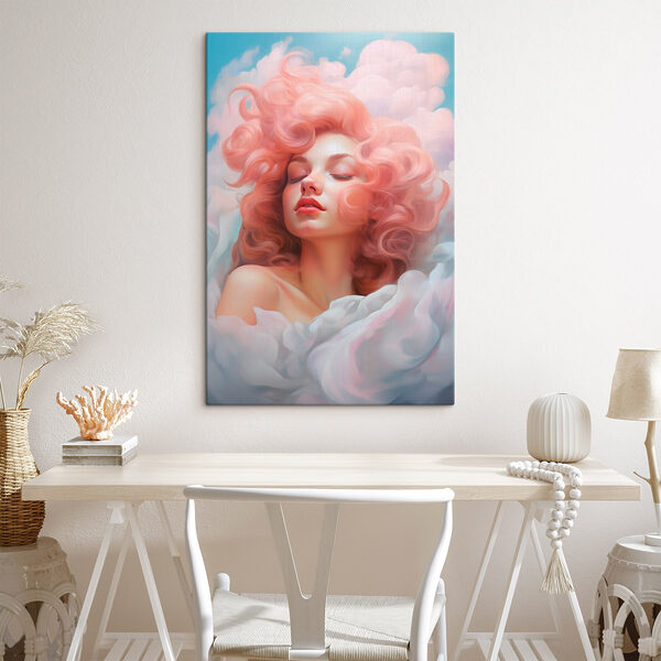 Quadri Quadri Donna con i capelli rosa (COD: s44192)