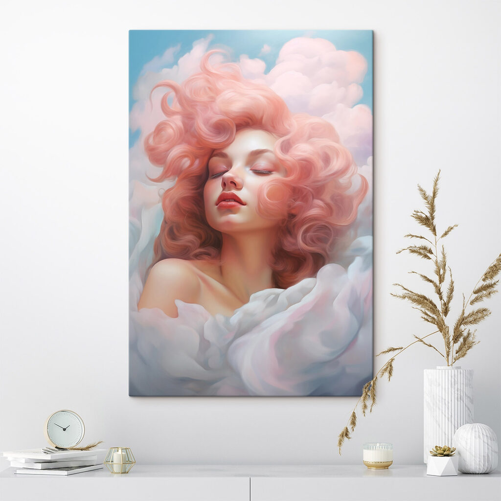 Woman with pink hair Woman with pink hair