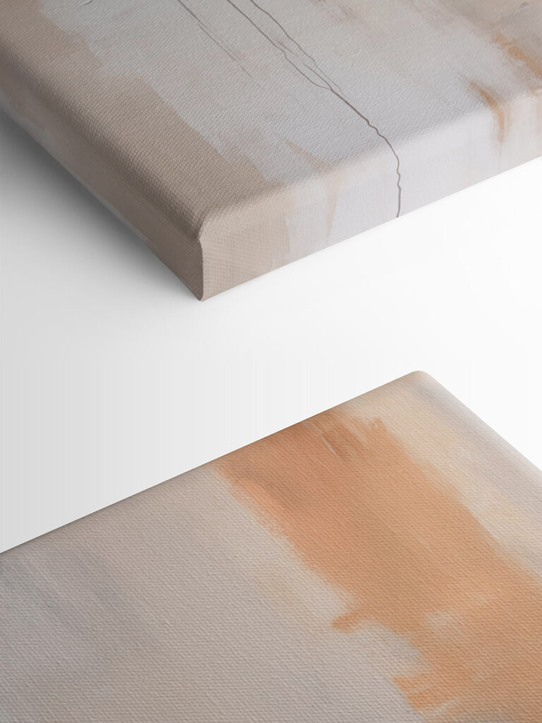 Painting of white and brown paint