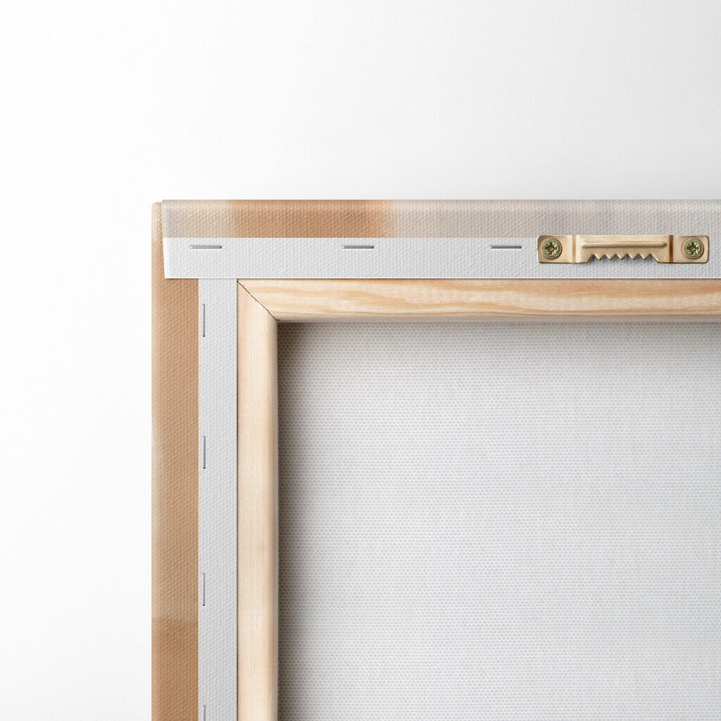 Painting of white and brown paint