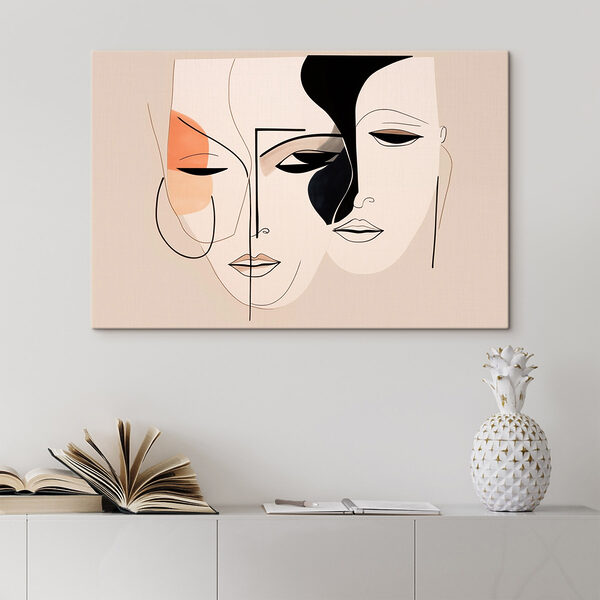 Disegno di volti con colori diversi Quadri Disegno di volti con colori diversi