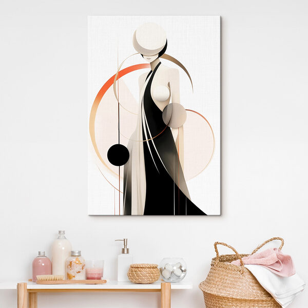 Quadri Donna in abito nero