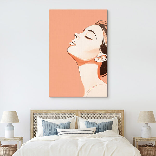 Serene expression in soft tones