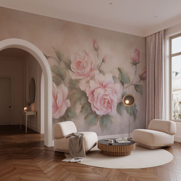 Pittura di rose rosa Pittura di rose rosa