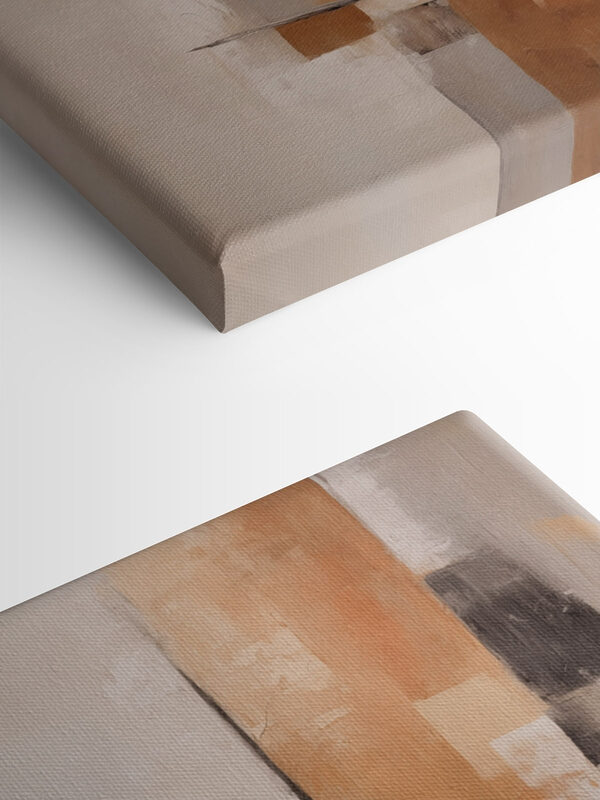Painting of a white and brown wall