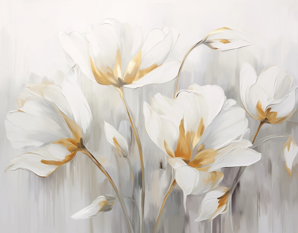Pittura di fiori bianchi Pittura di fiori bianchi