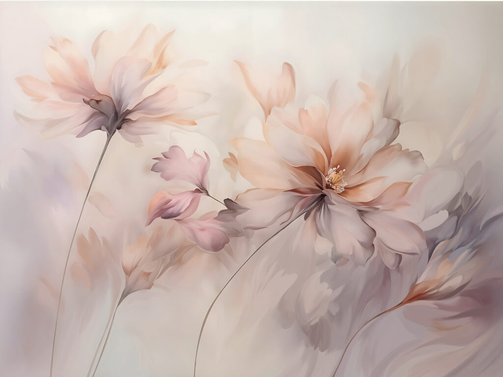 Pittura di fiori su sfondo bianco Pittura di fiori su sfondo bianco