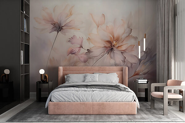 Pittura di fiori su sfondo bianco Pittura di fiori su sfondo bianco