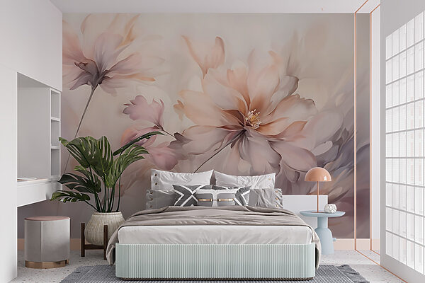 Pittura di fiori su sfondo bianco Pittura di fiori su sfondo bianco