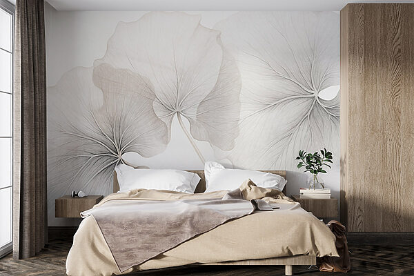 Delicate leaves in soft hues