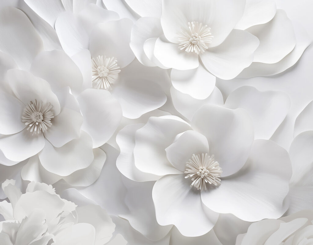 Group of white flowers Group of white flowers