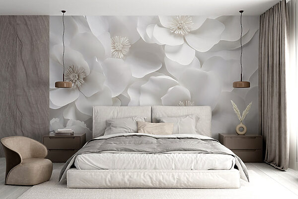 Group of white flowers Group of white flowers