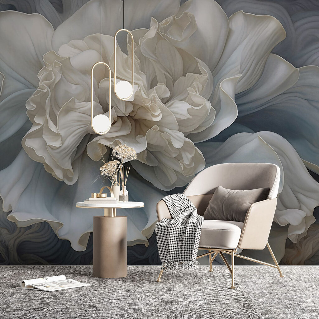 White flower with ruffles