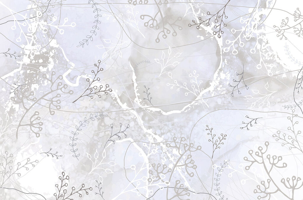 Sfondo bianco e grigio con disegni floreali bianchi e grigi Sfondo bianco e grigio con disegni floreali bianchi e grigi