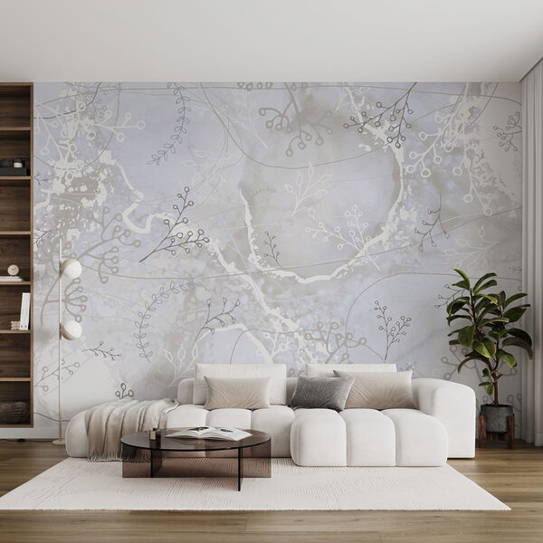 Sfondo bianco e grigio con disegni floreali bianchi e grigi Sfondo bianco e grigio con disegni floreali bianchi e grigi