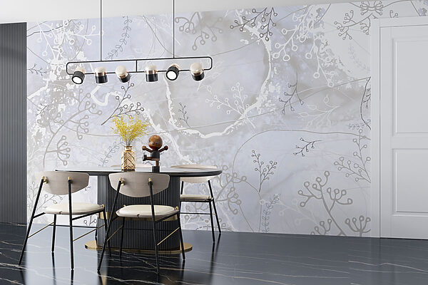 Sfondo bianco e grigio con disegni floreali bianchi e grigi Sfondo bianco e grigio con disegni floreali bianchi e grigi