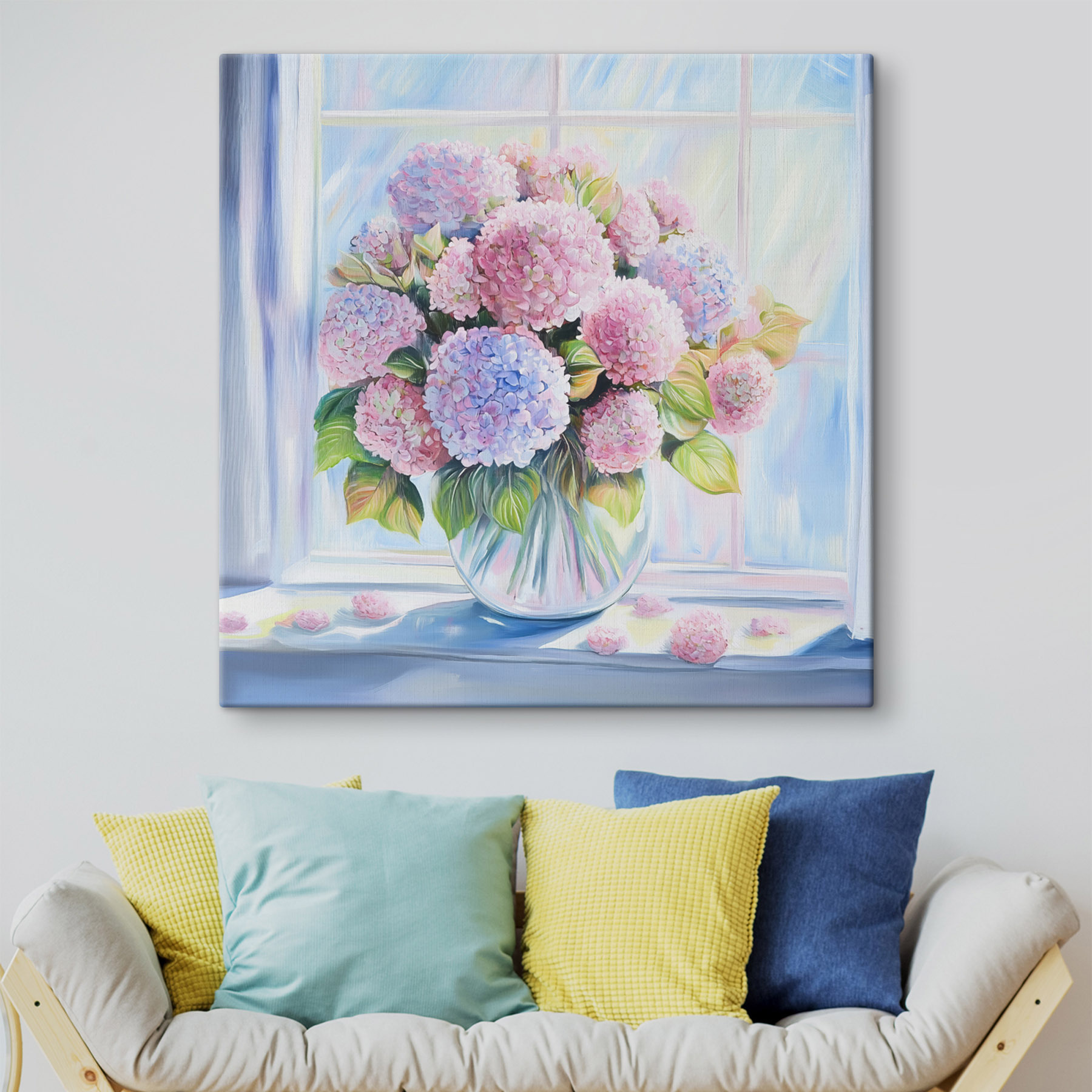 Painting of a vase of flowers