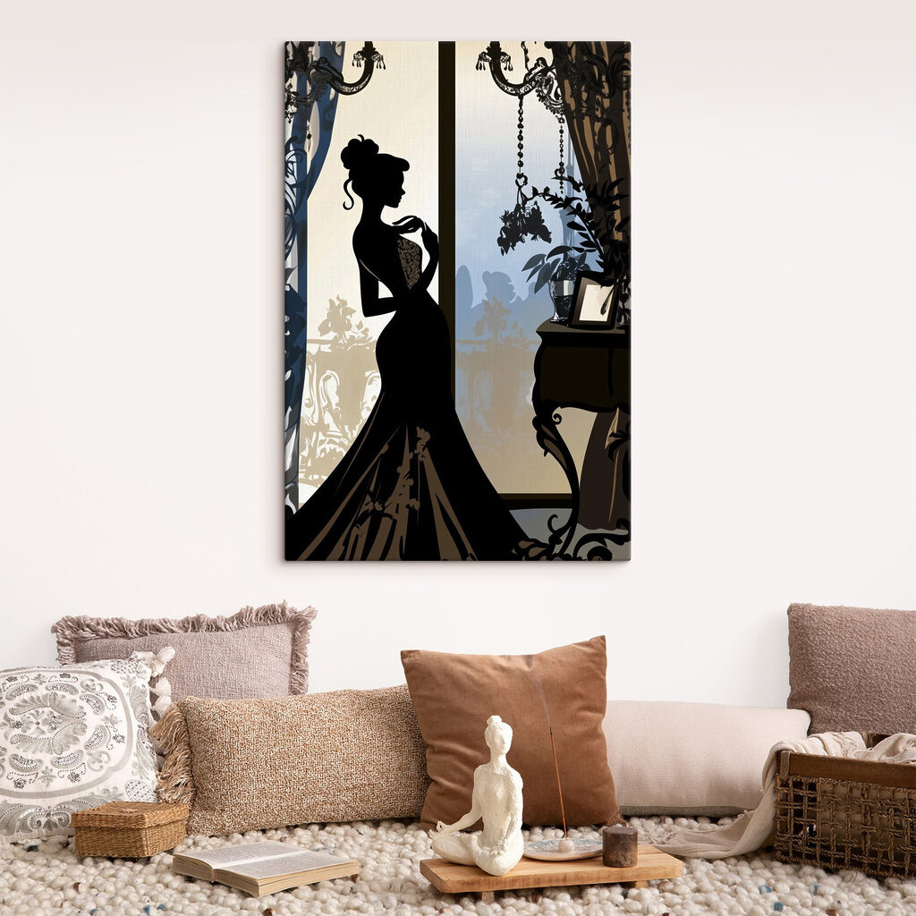 Silhouette of a woman in a dress
