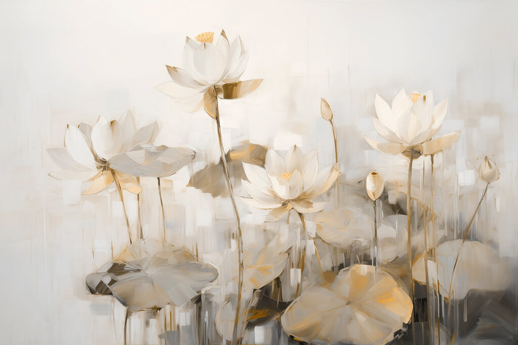 Pittura di fiori bianchi Pittura di fiori bianchi
