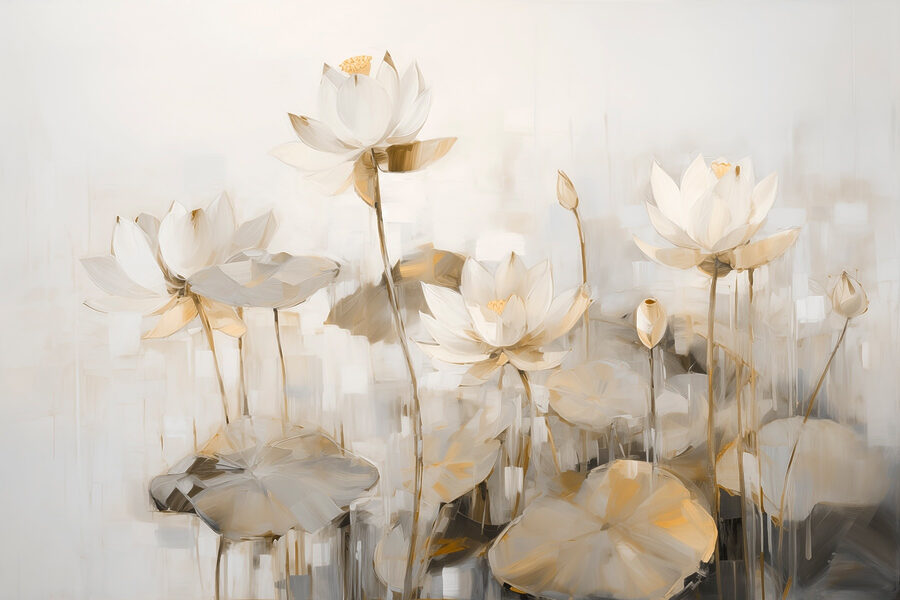 Pittura di fiori bianchi